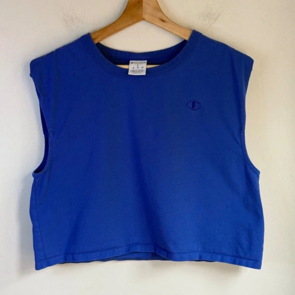 Champion UO Exclusive Heritage Tank Top Men's Size Small in Blue 100% Cotton - Picture 2 of 7